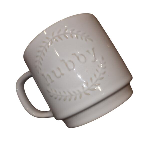 Heartland Hive "Hubby" White And Gray Mug (Replacement From A Stackable Set) - Picture 1 of 4